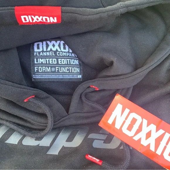 🛠️ DIXXON X Snap-On • nwt Premium Black Hoodie with Red Details